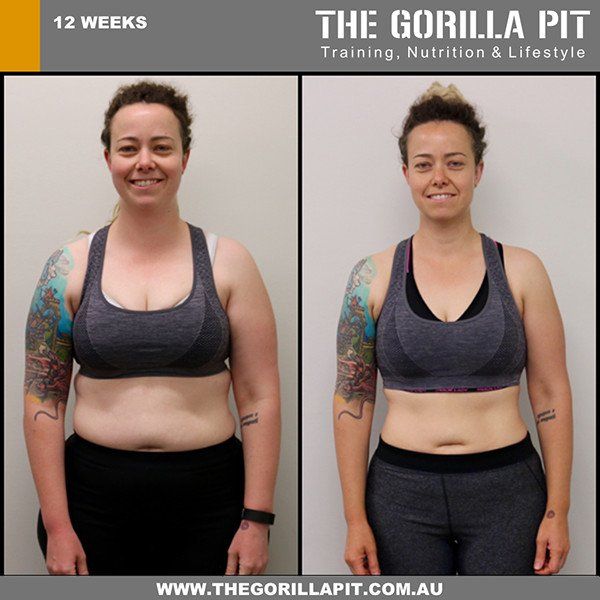 before and after fitness transformation of Claire