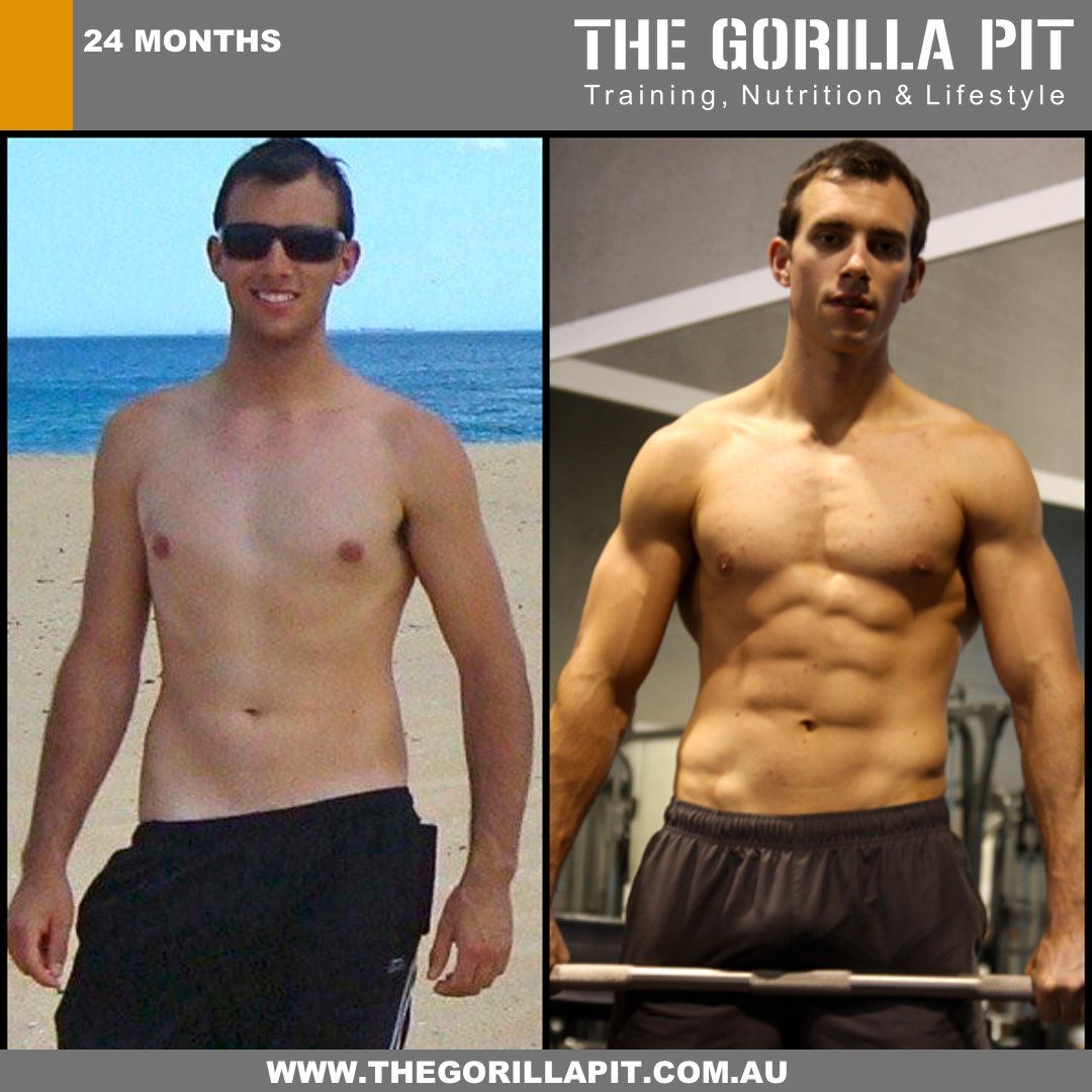 before and after fitness transformation of Joe