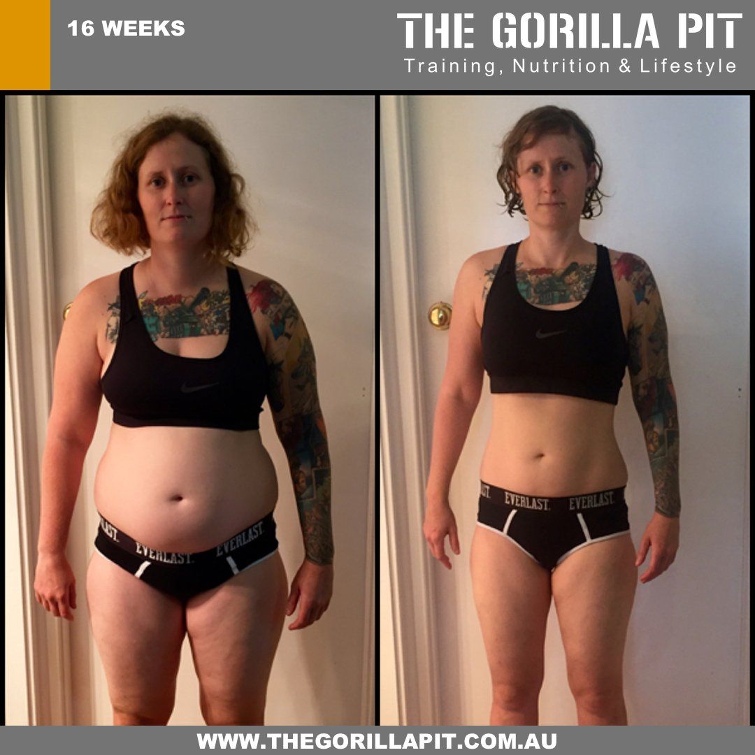 before and after fitness transformation of Kirby