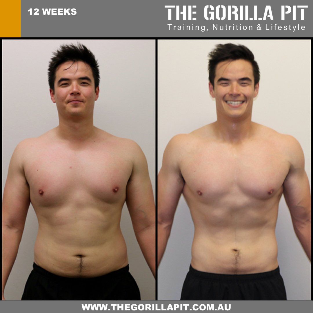 before and after fitness transformation of Quinton