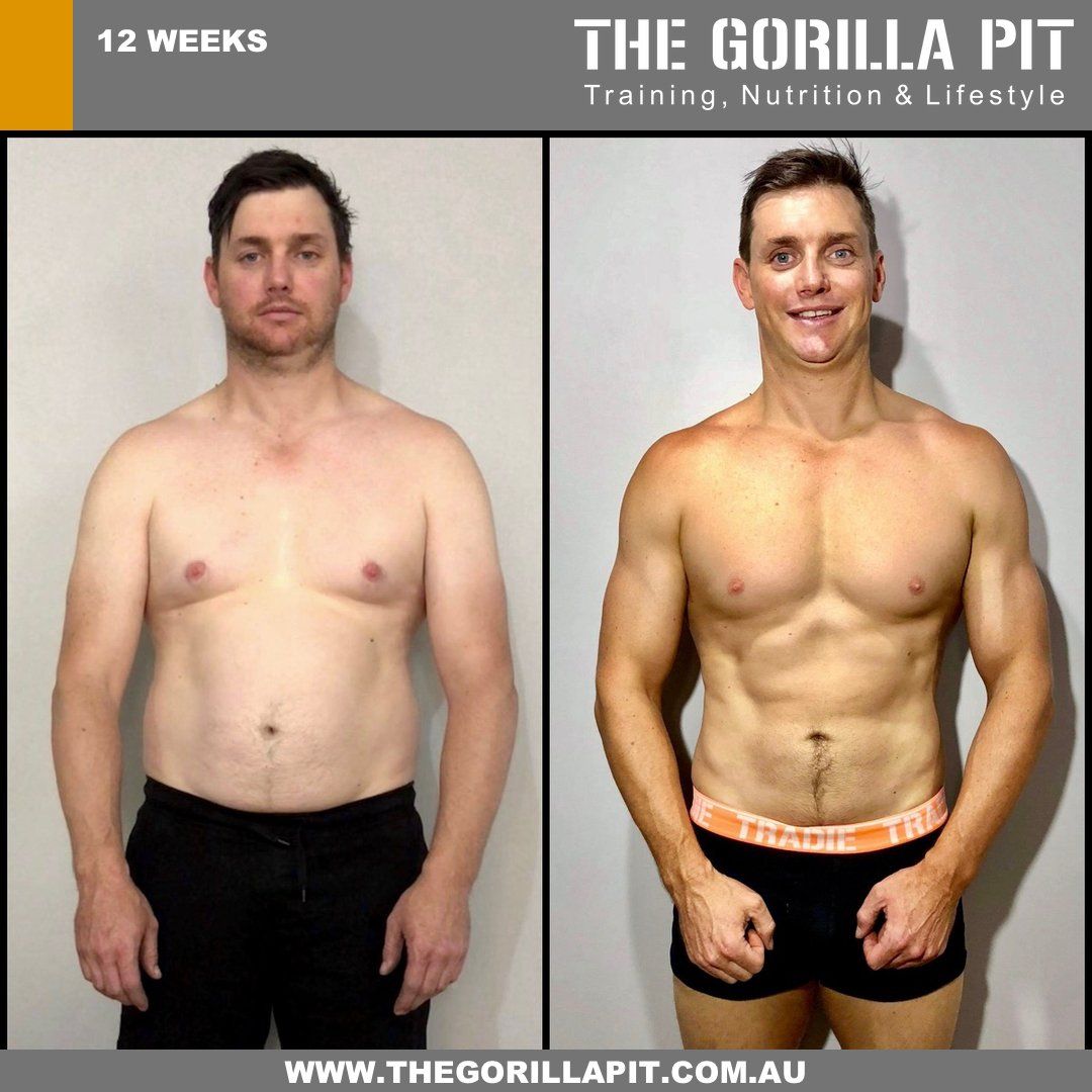 before and after fitness transformation of a man 2