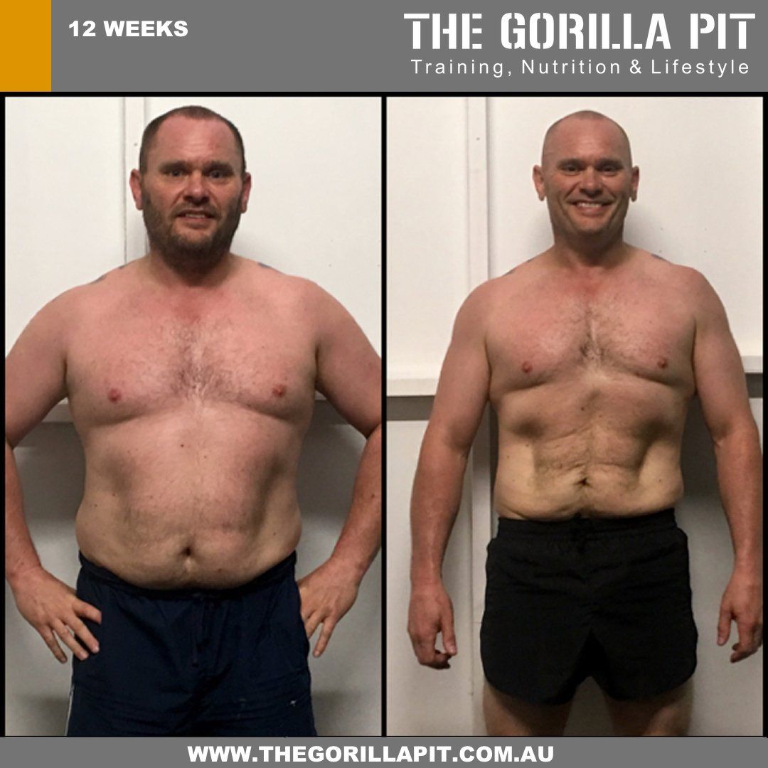 before and after fitness transformation of Steve