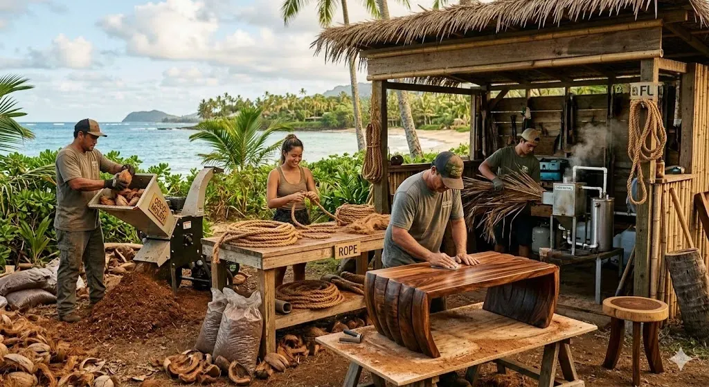 Eco-friendly coconut waste reuse Hawaii solutions