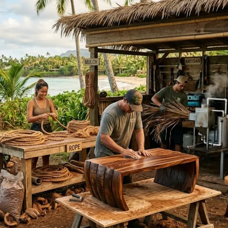 Eco-friendly coconut waste reuse Hawaii solutions