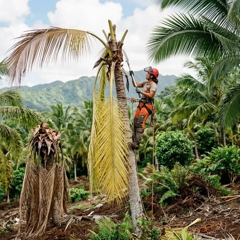 Hawaii coconut tree diseases pruning solutions