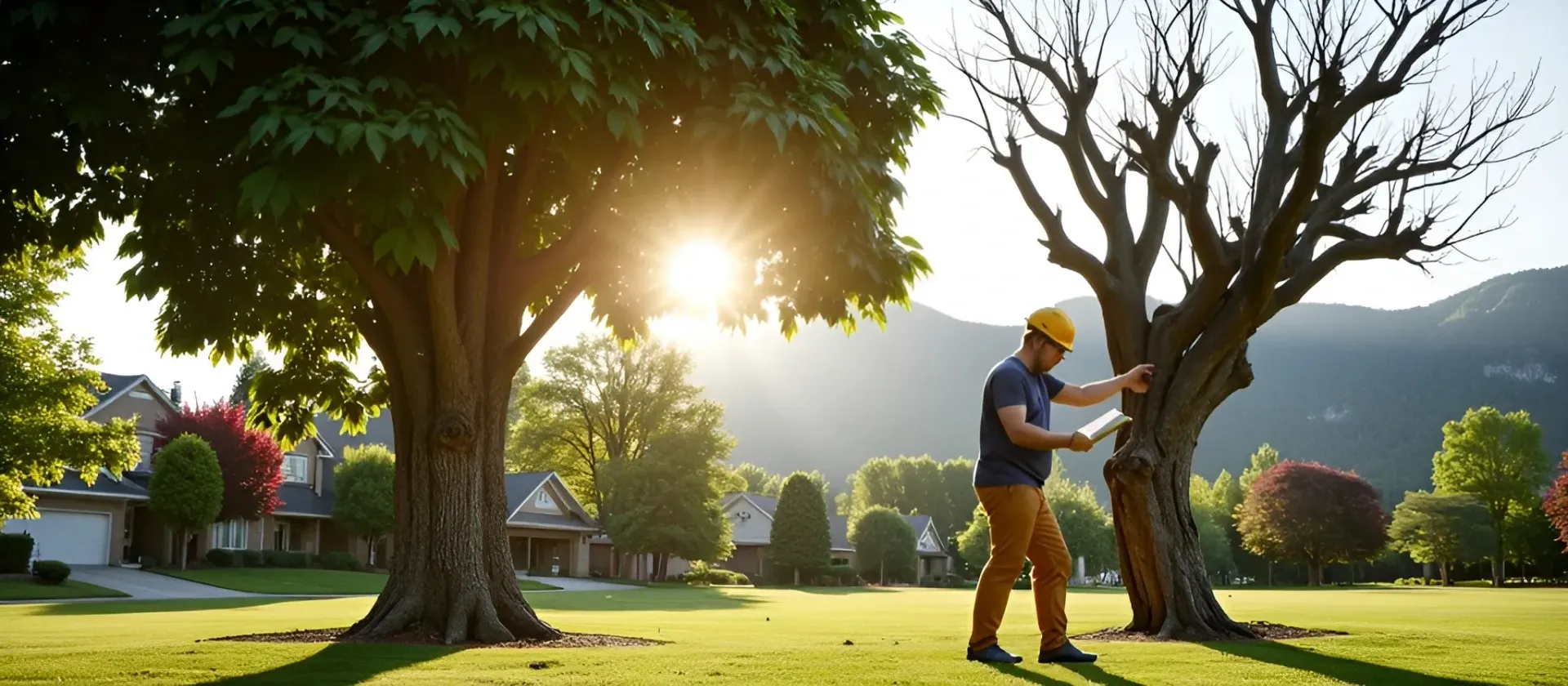 Healthy tree care expert inspection