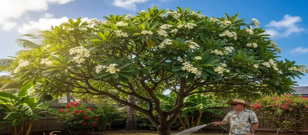 Healthy Hawaiian trees during hot weather