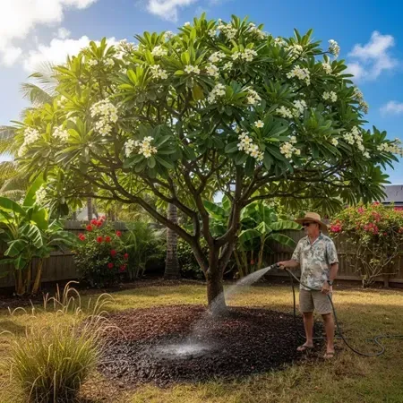 Healthy Hawaiian trees during hot weather