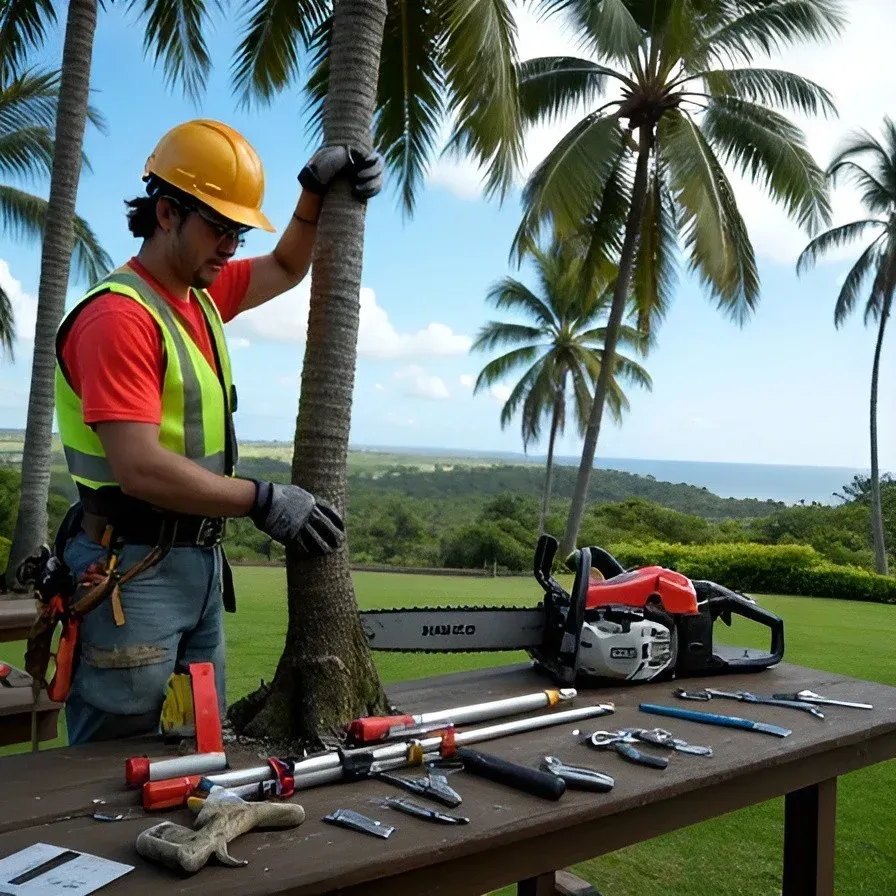 Professional Oahu arborist tree trimming tools