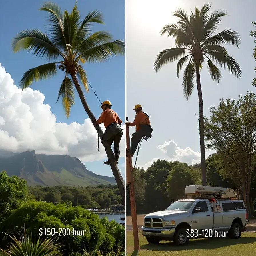 Tree service prices Hawaii versus California