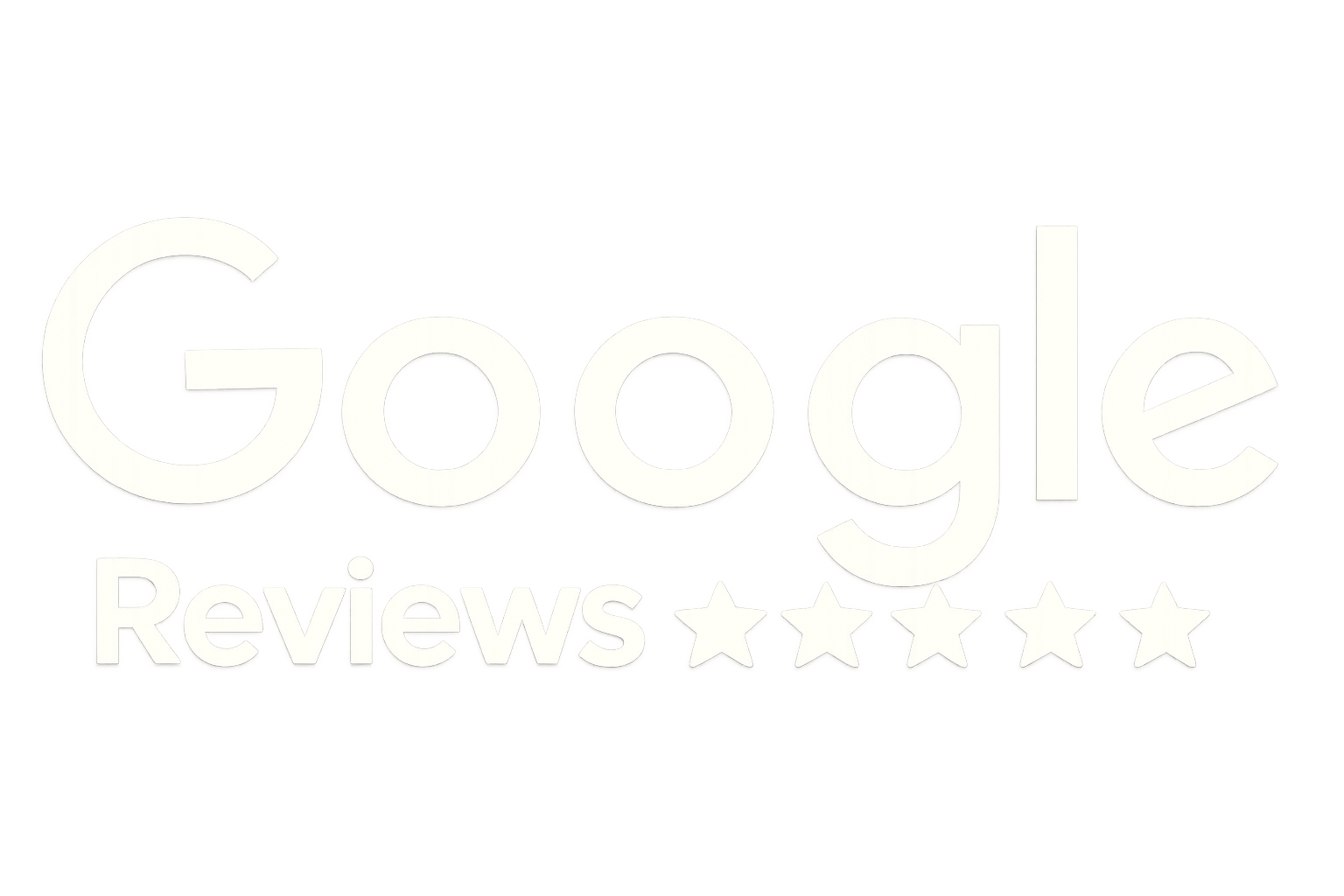 Google Reviews text in very light gray on a white background
