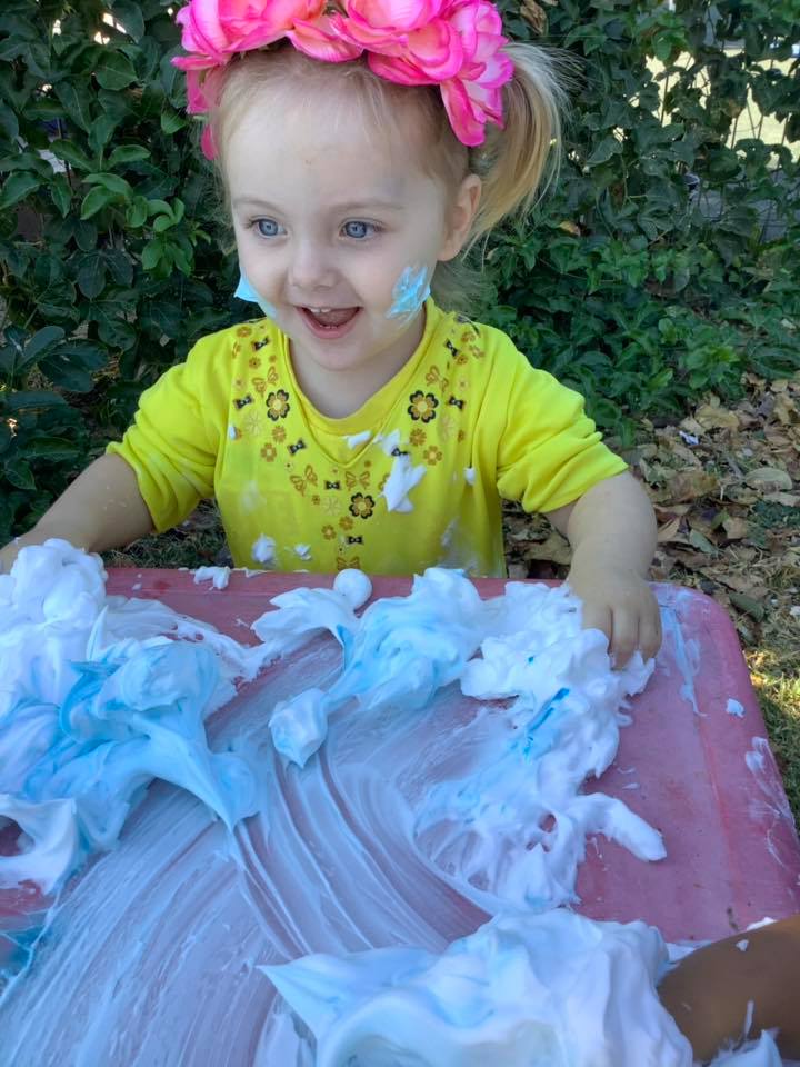 Kid Playing with Foam — Child Care in Bowen, QLD
