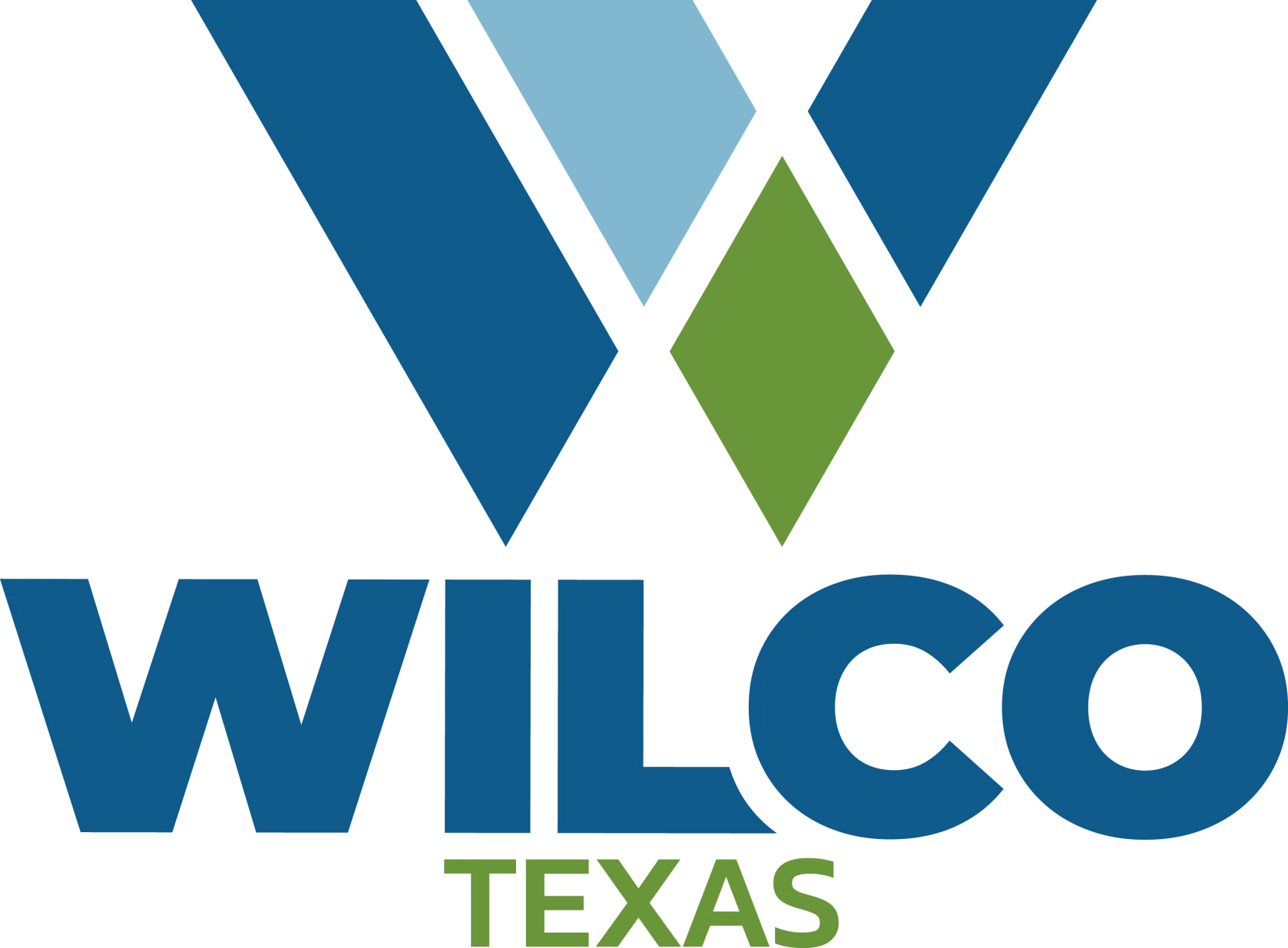 A blue and green logo for wilco texas