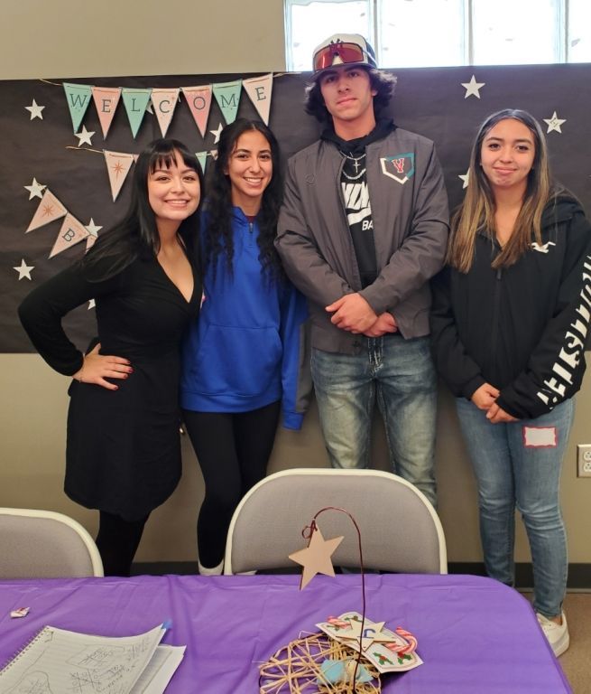 Four people at OLOS LA Joya Advent retreat.