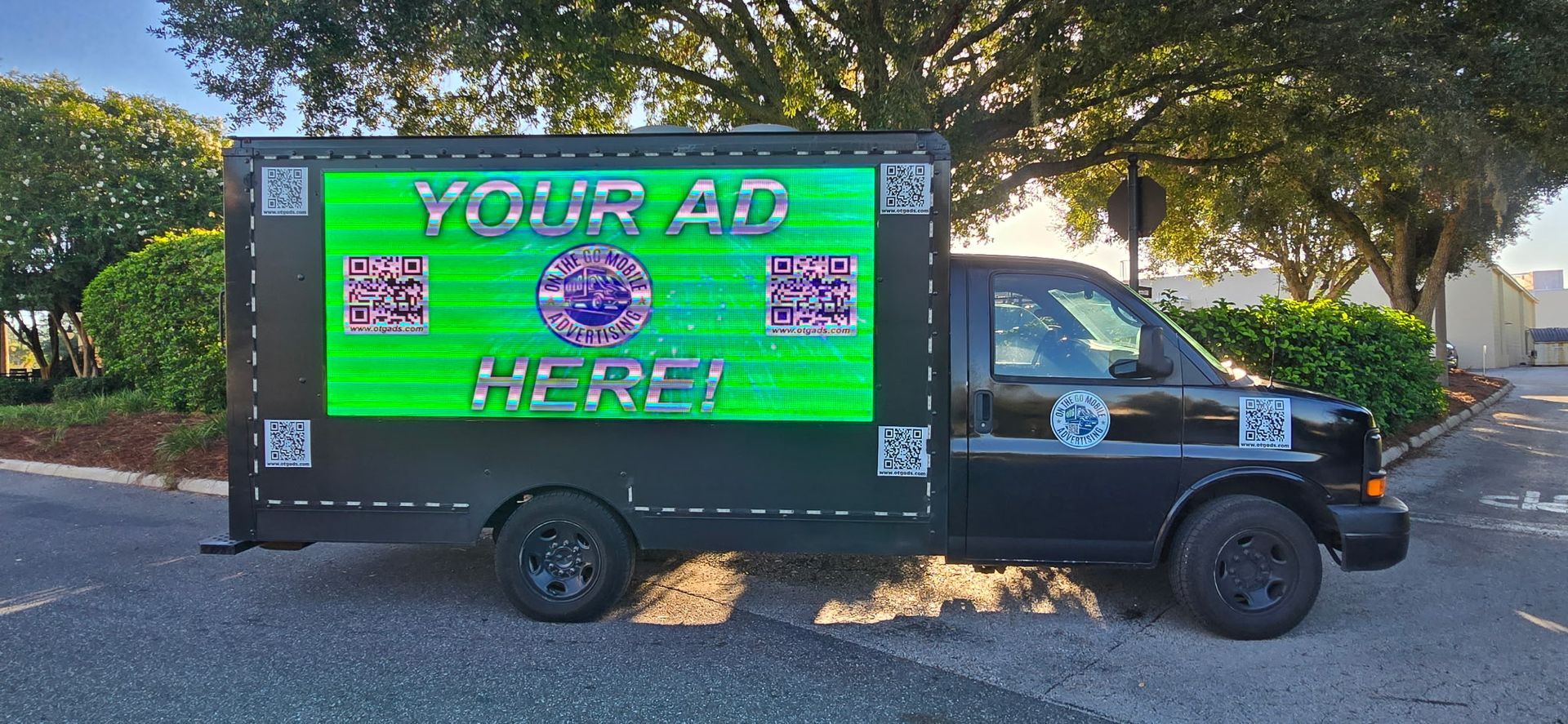 Black truck displaying 