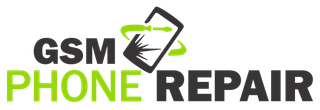A logo for a phone repair company called gsm phone repair.
