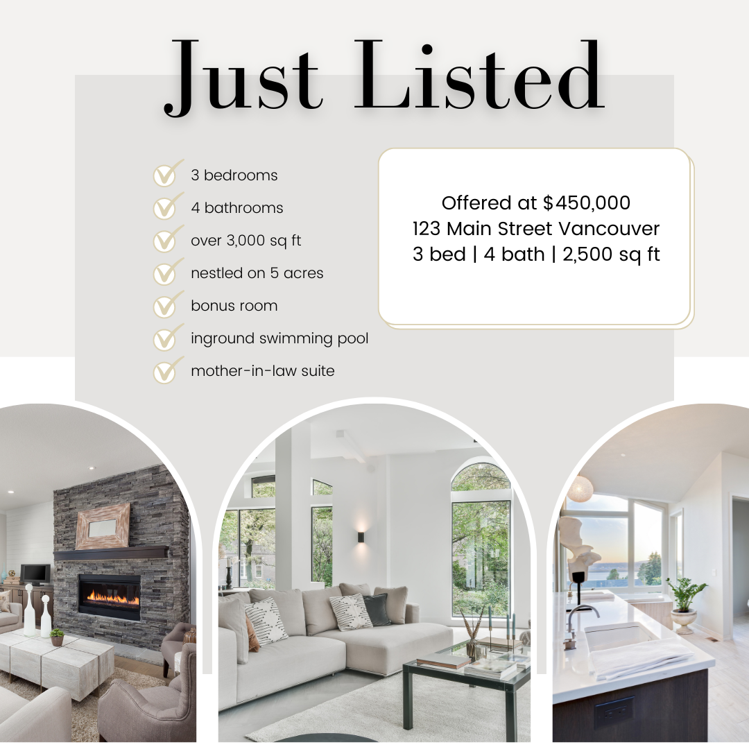 A just listed ad for a house in vancouver