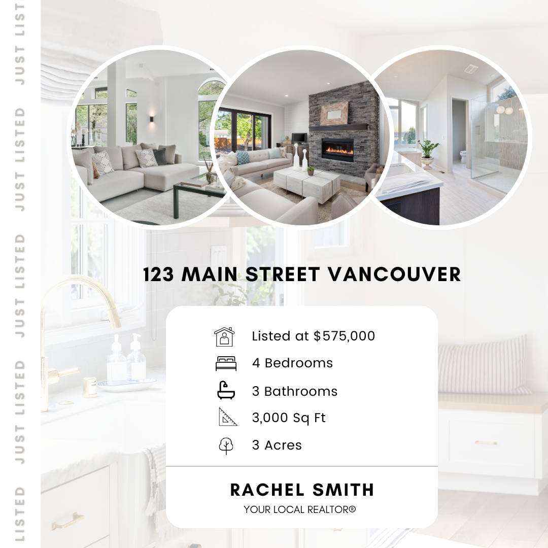 A poster for a house for sale in vancouver.