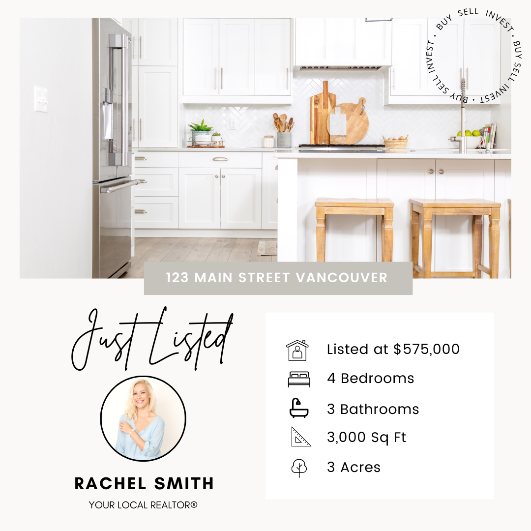 A picture of a kitchen with white cabinets and a refrigerator.