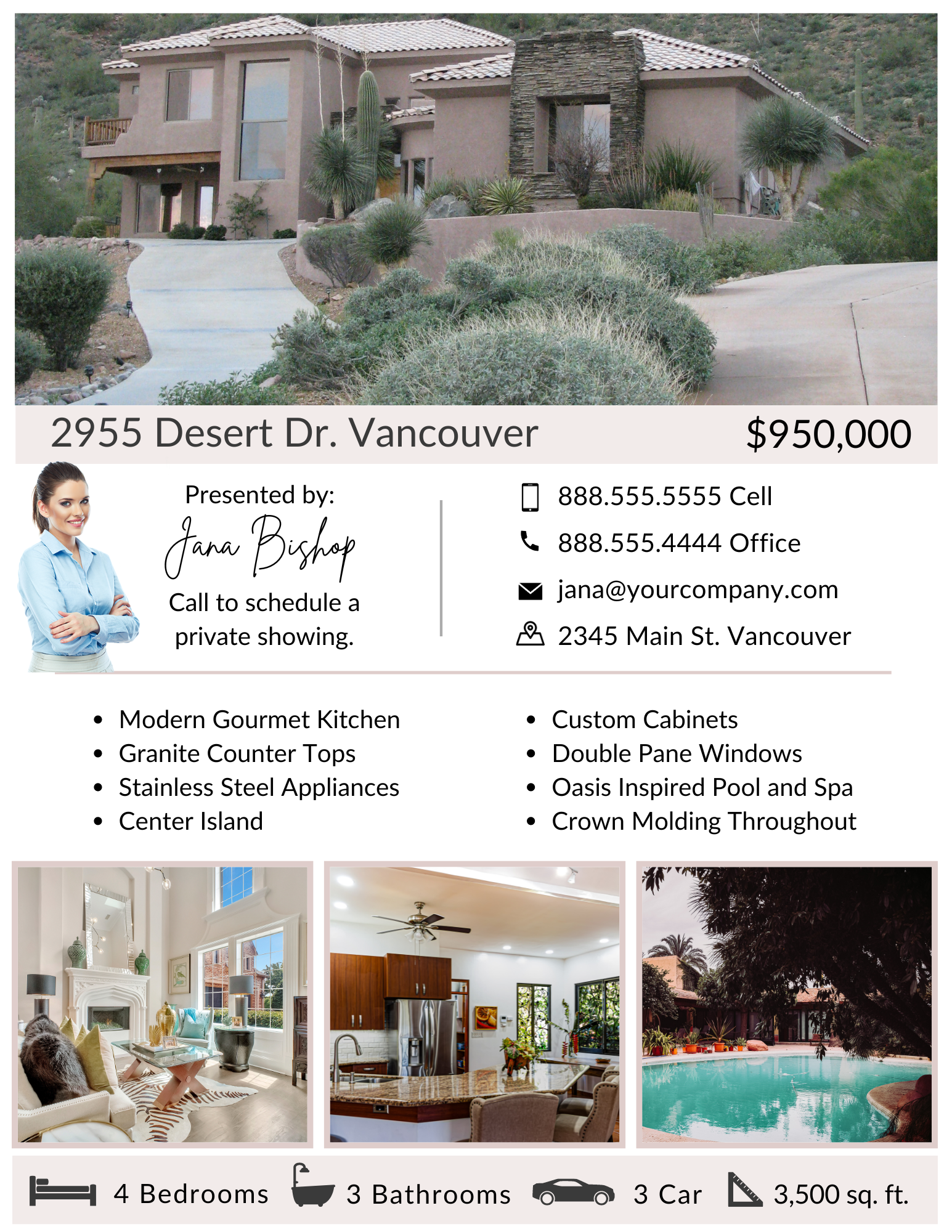 A flyer for a house for sale in vancouver