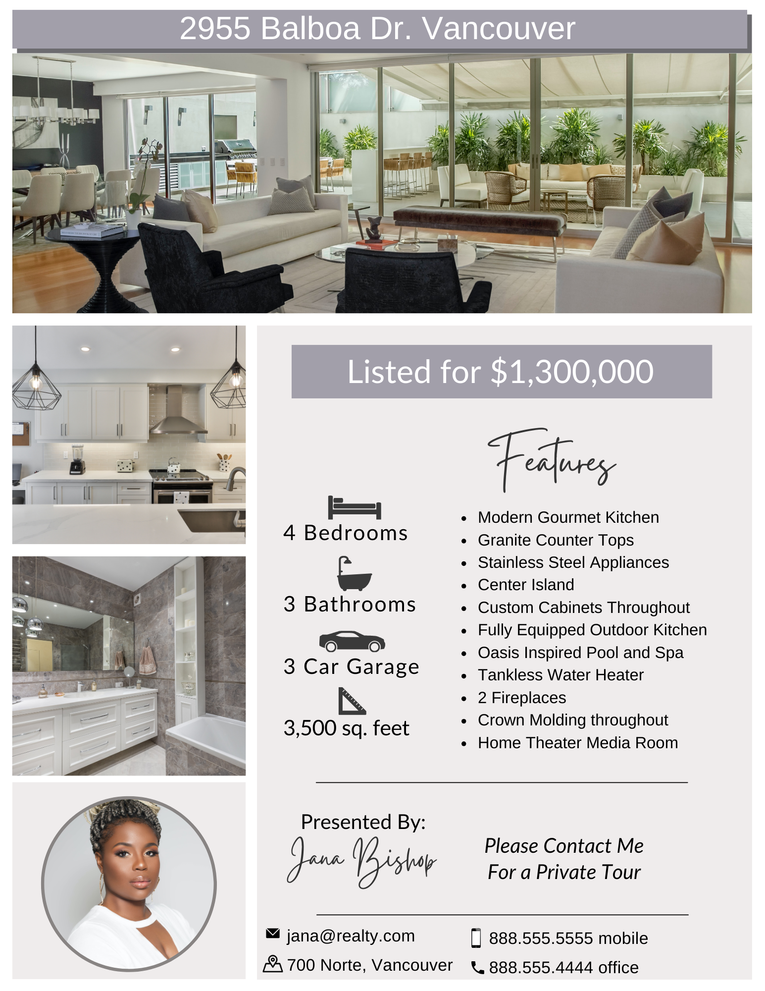 A flyer for a house for sale in vancouver