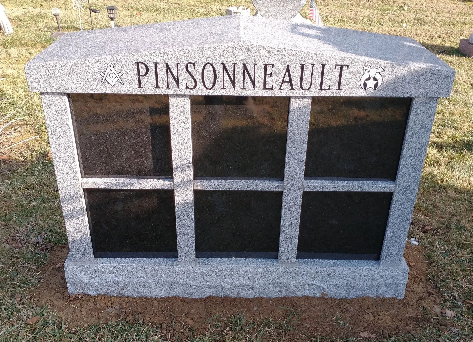 Granite columbarium with 