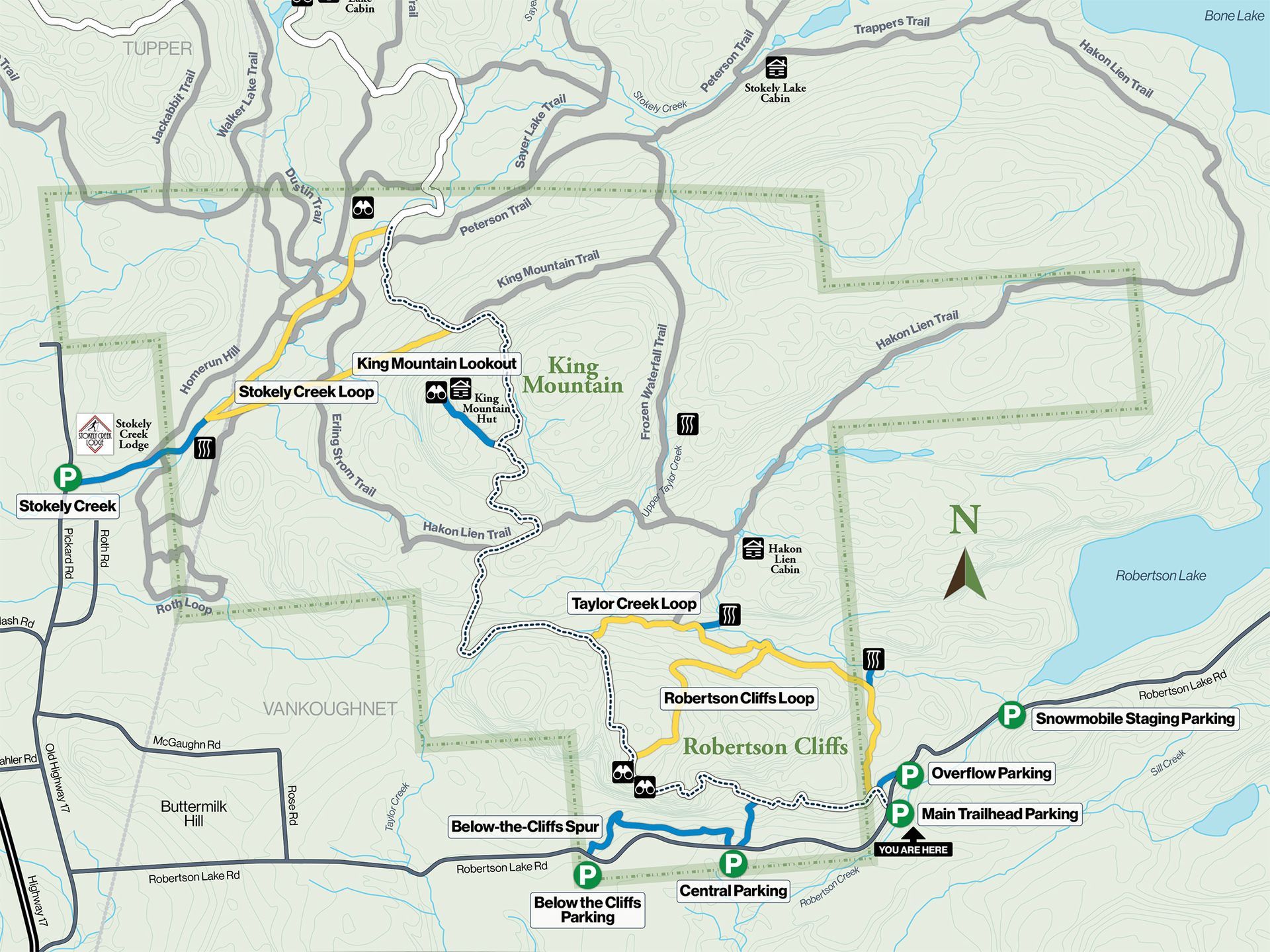 Download trail map Map of AHC trails