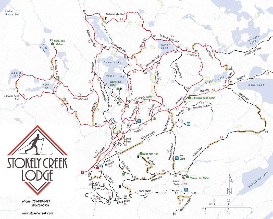 Stokely Creek Lodge trail map