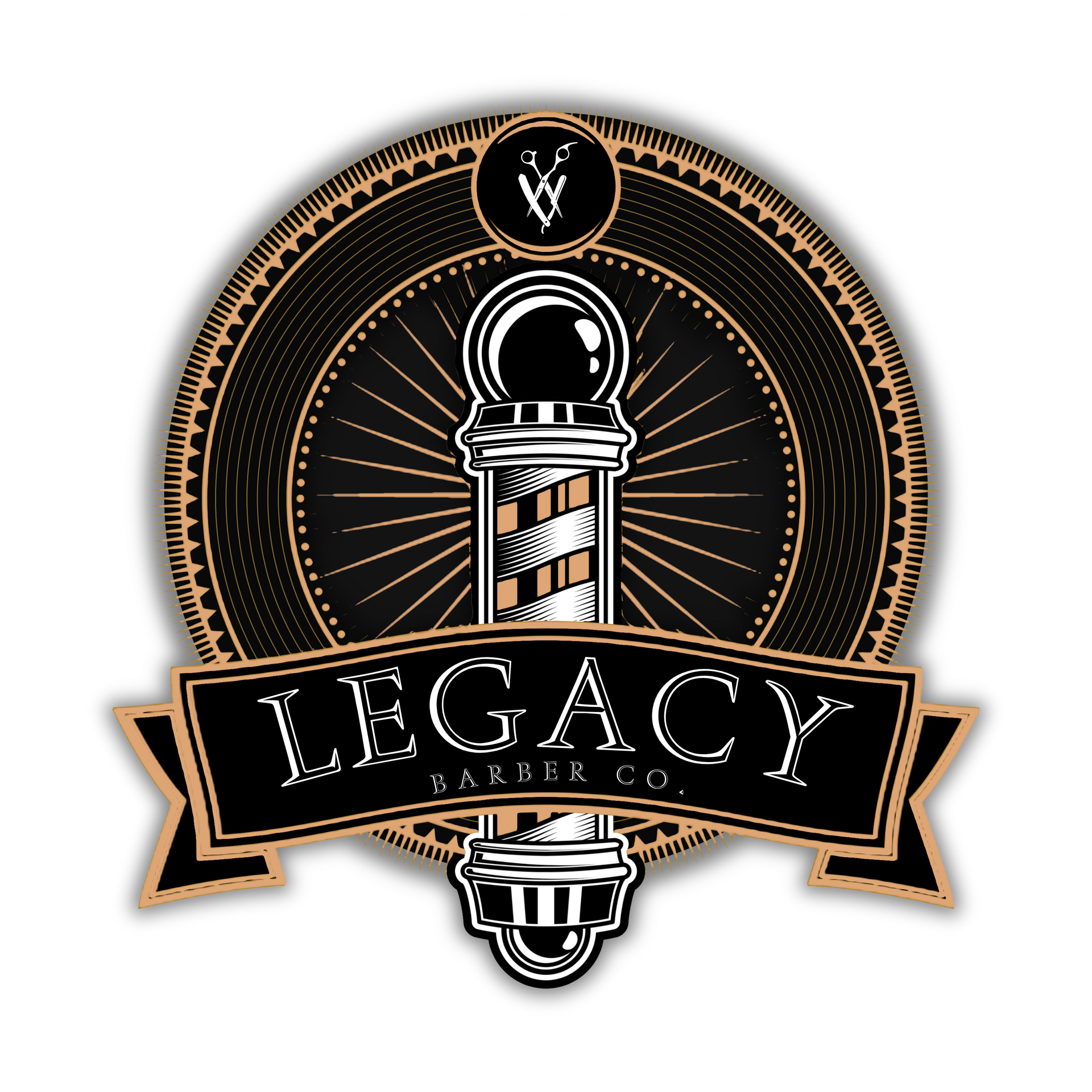 The word legacy is written in black on a white background.