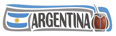 A logo for argentina with a flag and a mate A logo for argentina with a flag and a mate