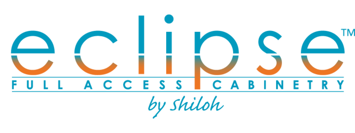 A logo for eclipse full access cabinetry by shiloh