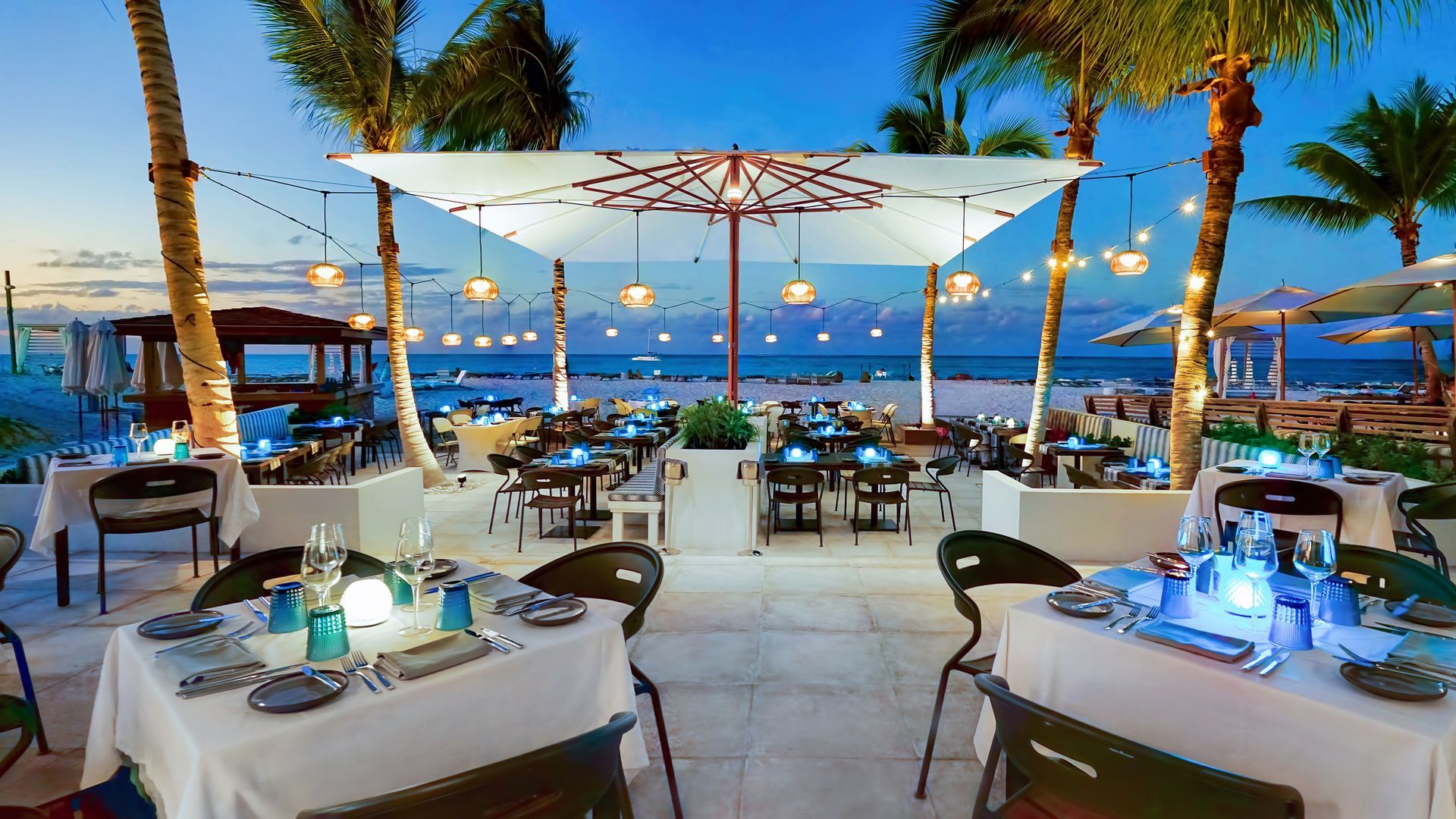 Blue Water Bistro Restaurant, Wymara Resort + Villas, Turks and Caicos