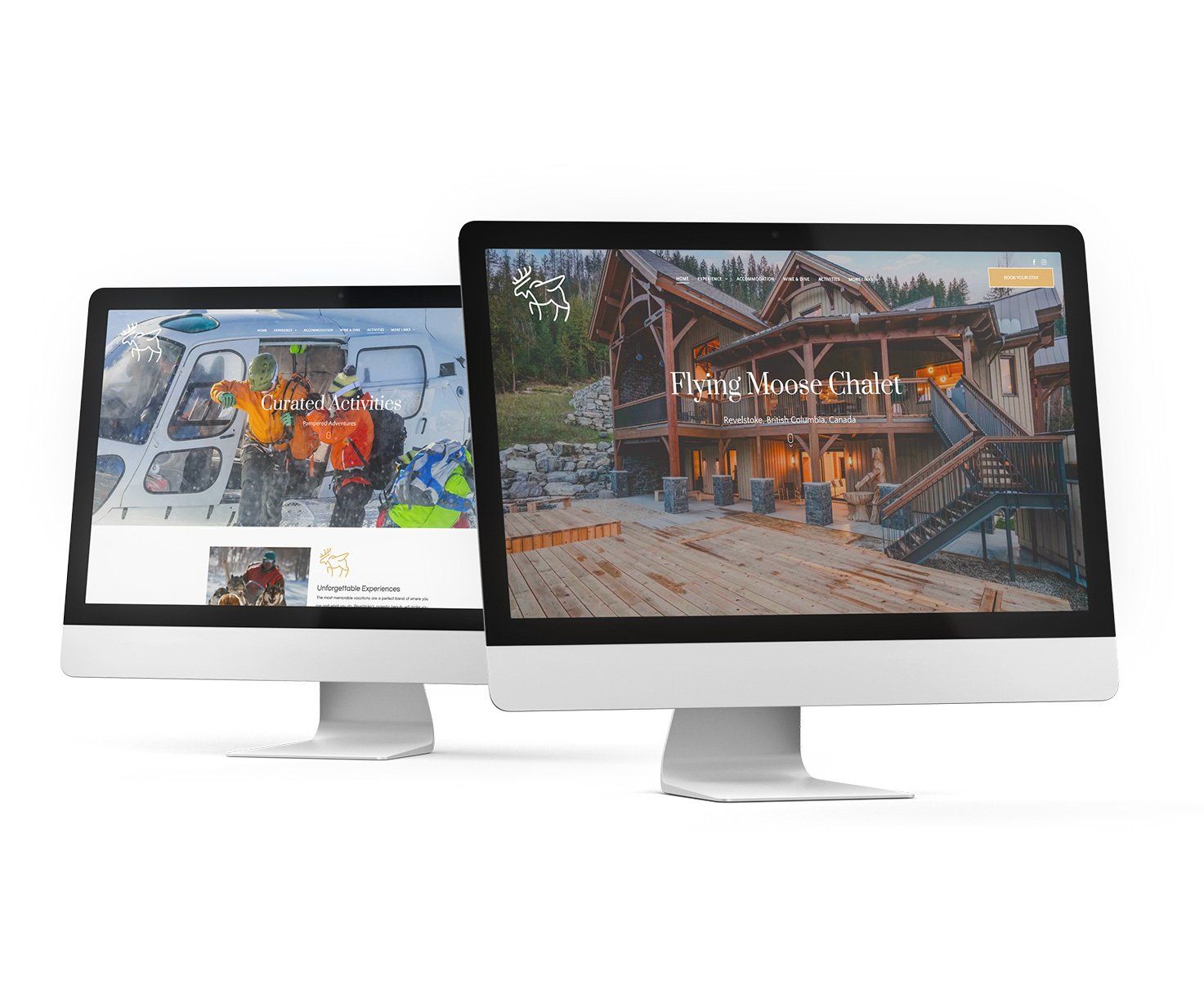 Flying Moose Chalet, Revelstoke website designed by ENVISIONWORKS Inc.