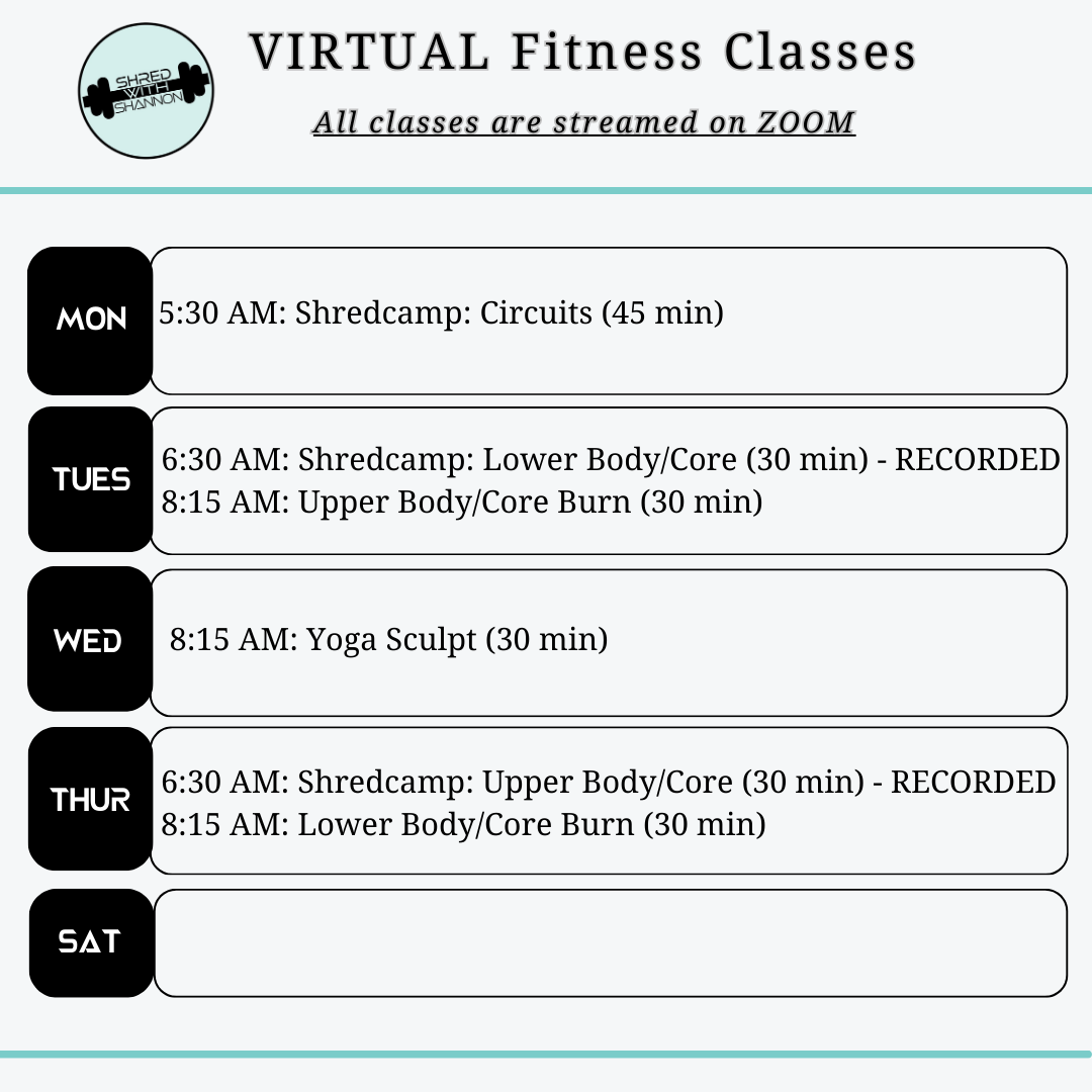 group fitness classes online virtual ZOOM
