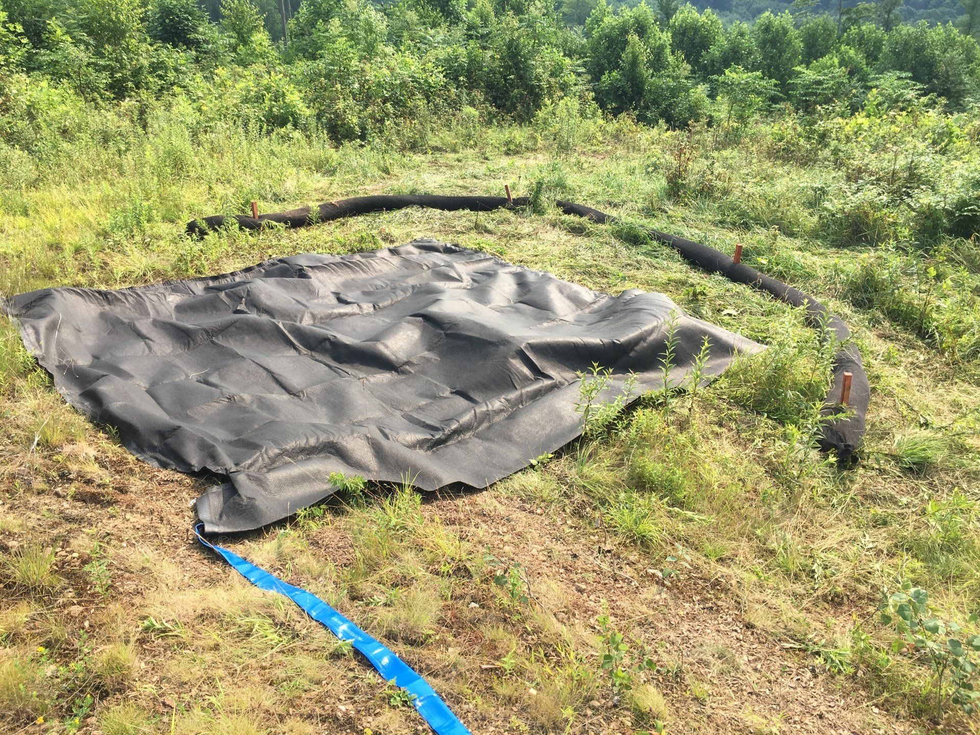 A slow water release (dewatering) site with guards in place to catch any run off or erosion.  ARM Group Natural Gas 