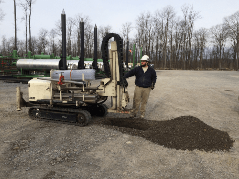 Drilling holes to test for ground water | ARM Group Natural Gas Services
