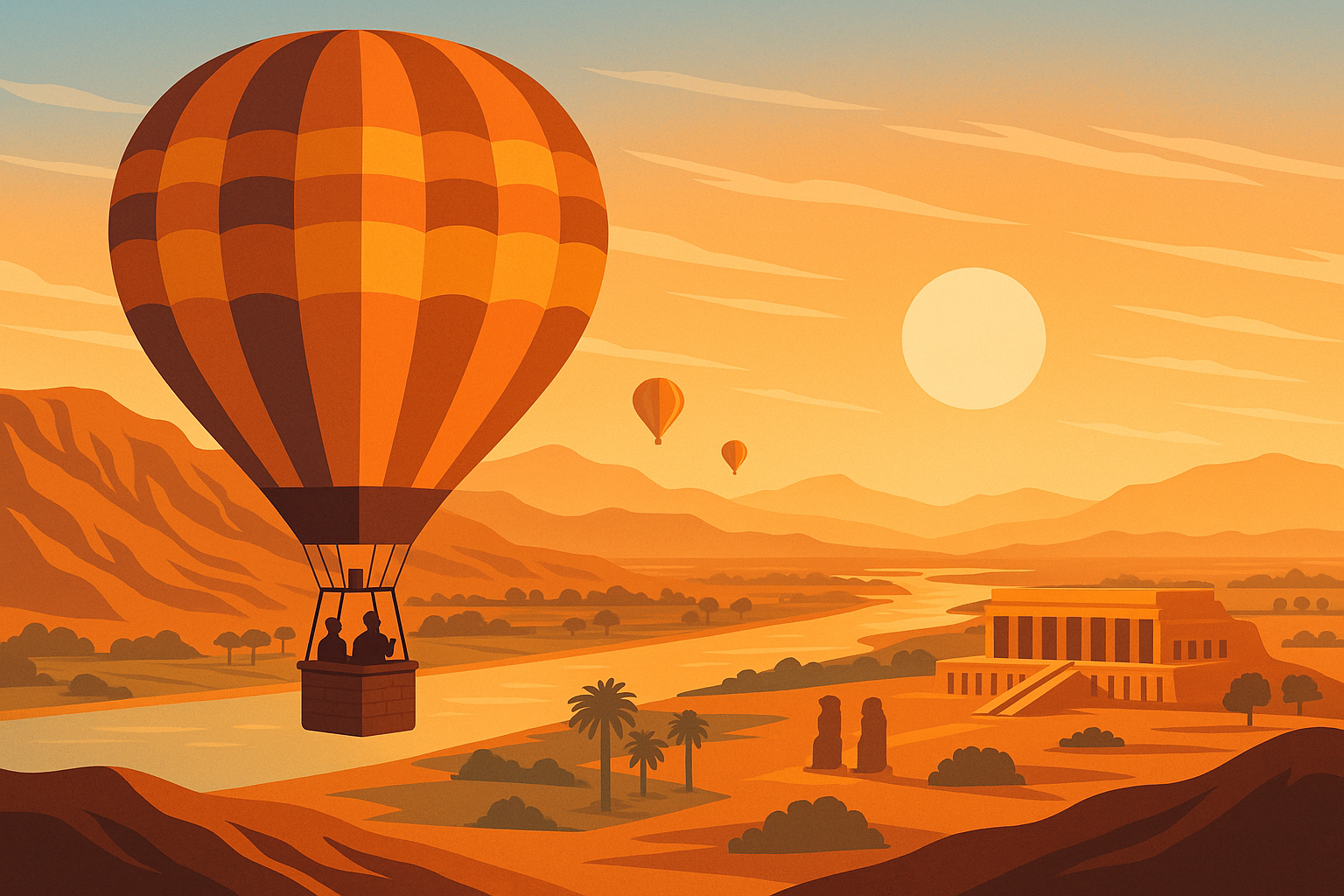 Holidays to Egypt: Hot Air Balloon Ride Over Luxor