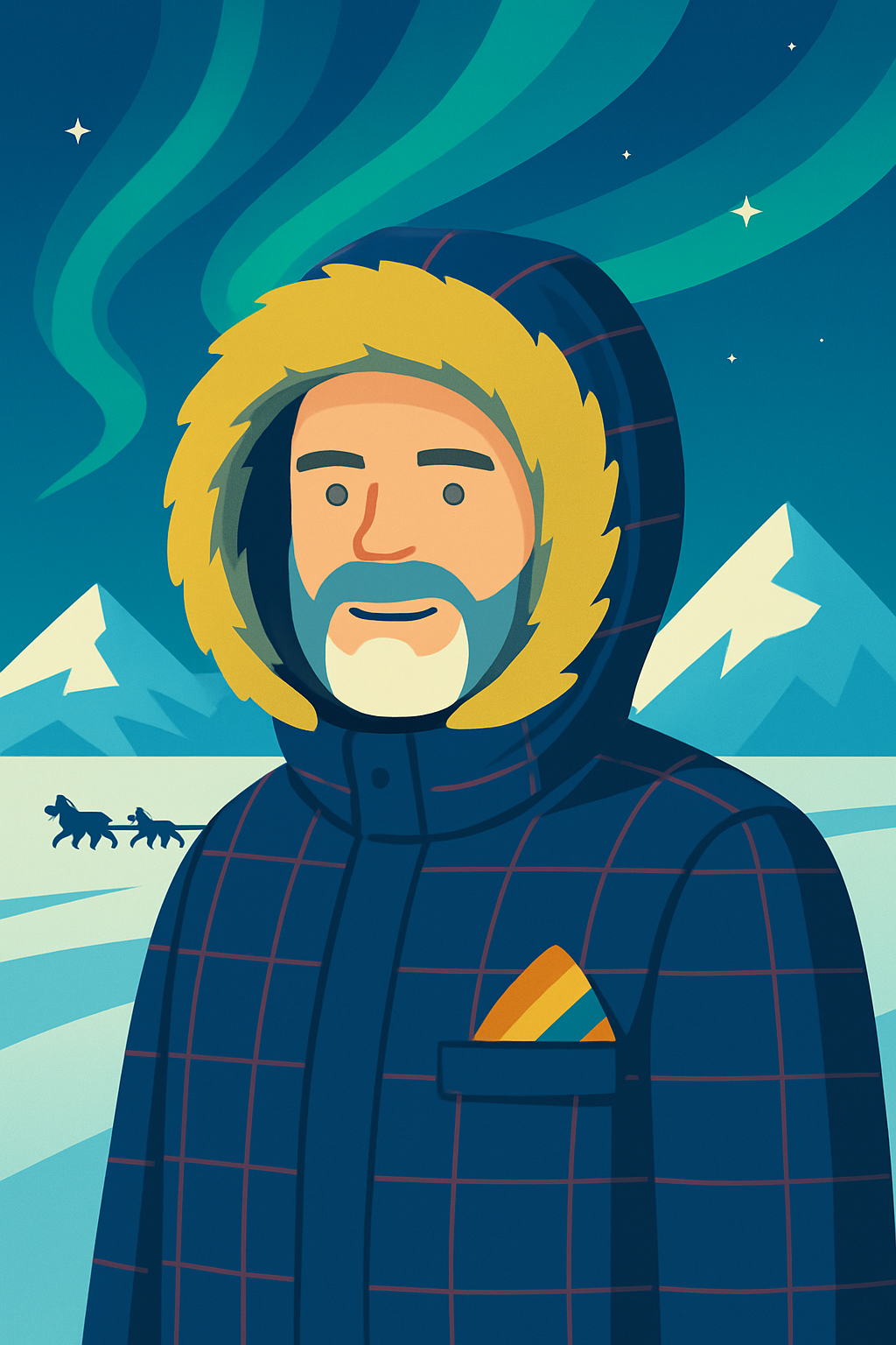 Jamie looks at arctic dog sledding