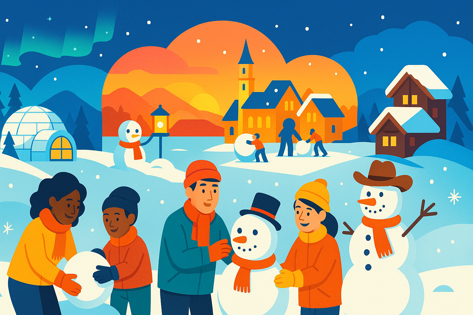 Snow Holidays Around the World: Building a Snowman in Style