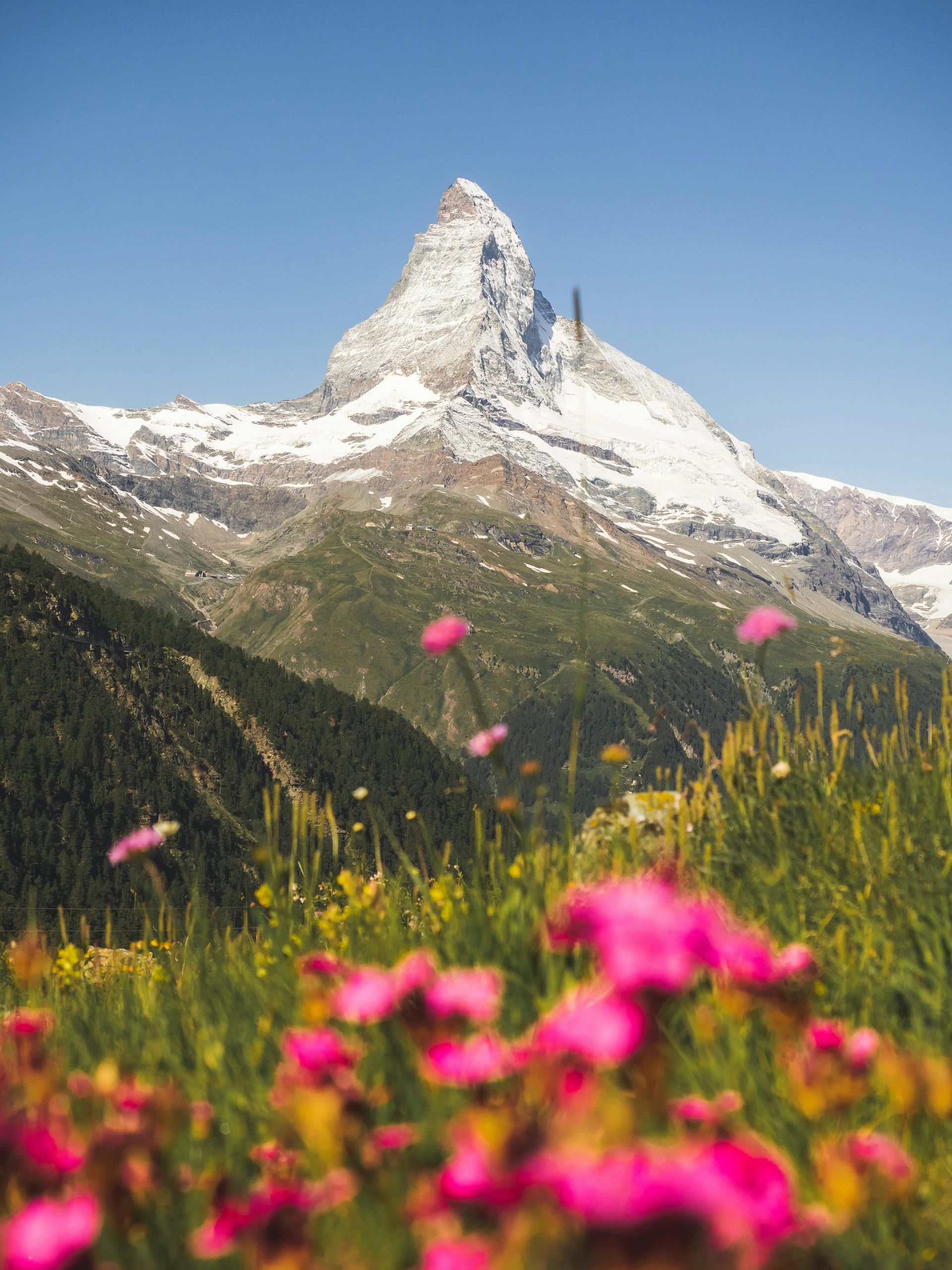 Hiking in the Alps in Zermatt and the Matterhorn