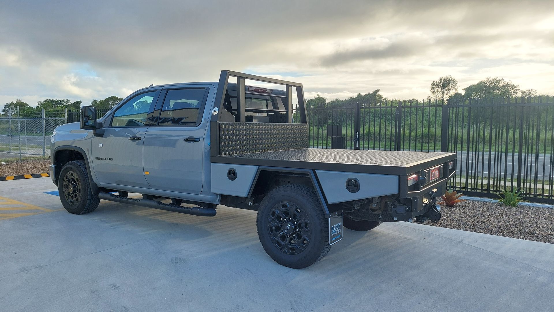 Gray Chevrolet Pickup Truck With Flatbed — Litzow’s Welding & Fabrication in Dundowran, QLD