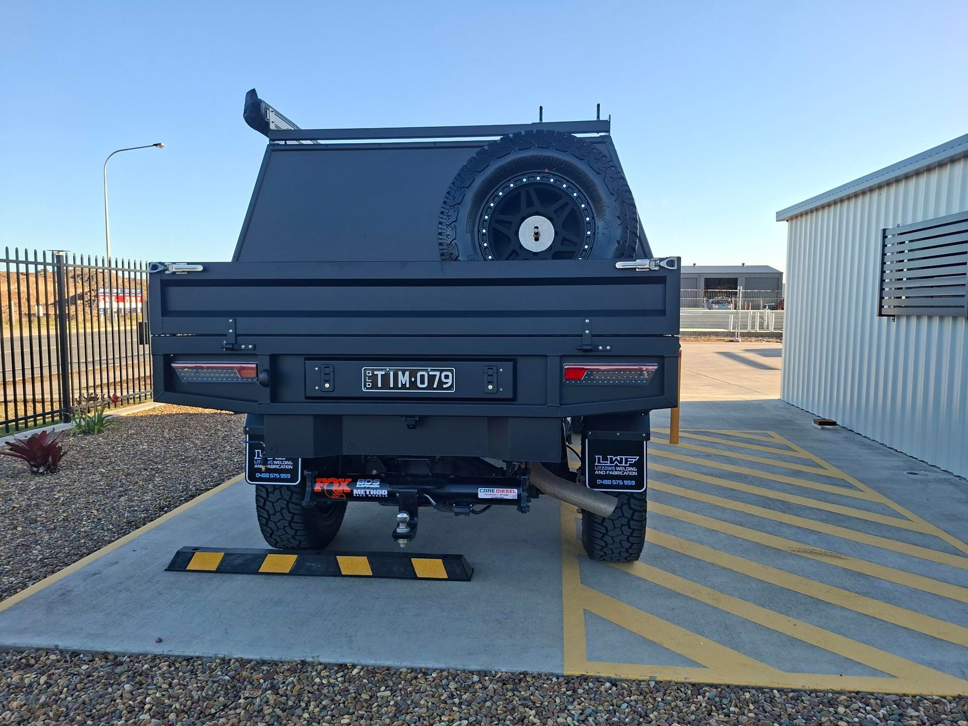 Black Utility Truck Bed With Canopy — Litzow’s Welding & Fabrication in Dundowran, QLD