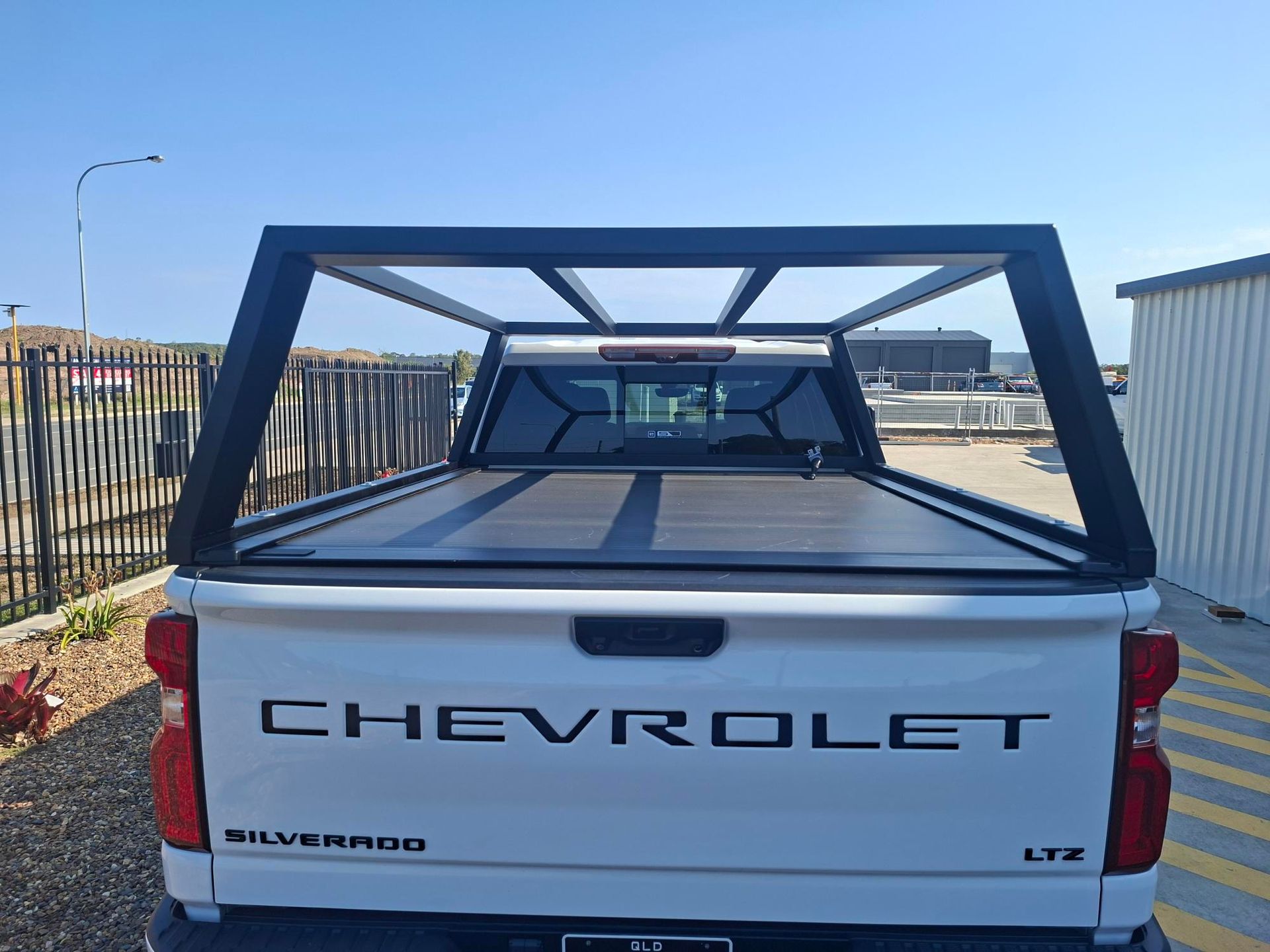 White Chevy Silverado Pickup Truck — Litzow’s Welding & Fabrication in Dundowran, QLD