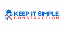 Logo for "Keep It Simple Construction" with tools and a hard hat.