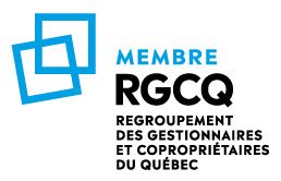 A logo for membre rgcq regroupement des gestionnaires et copropriétaires du quebec