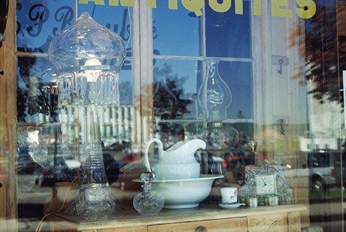 Antique Shop Storefront Window - Glass Services in Spokane Valley, WA