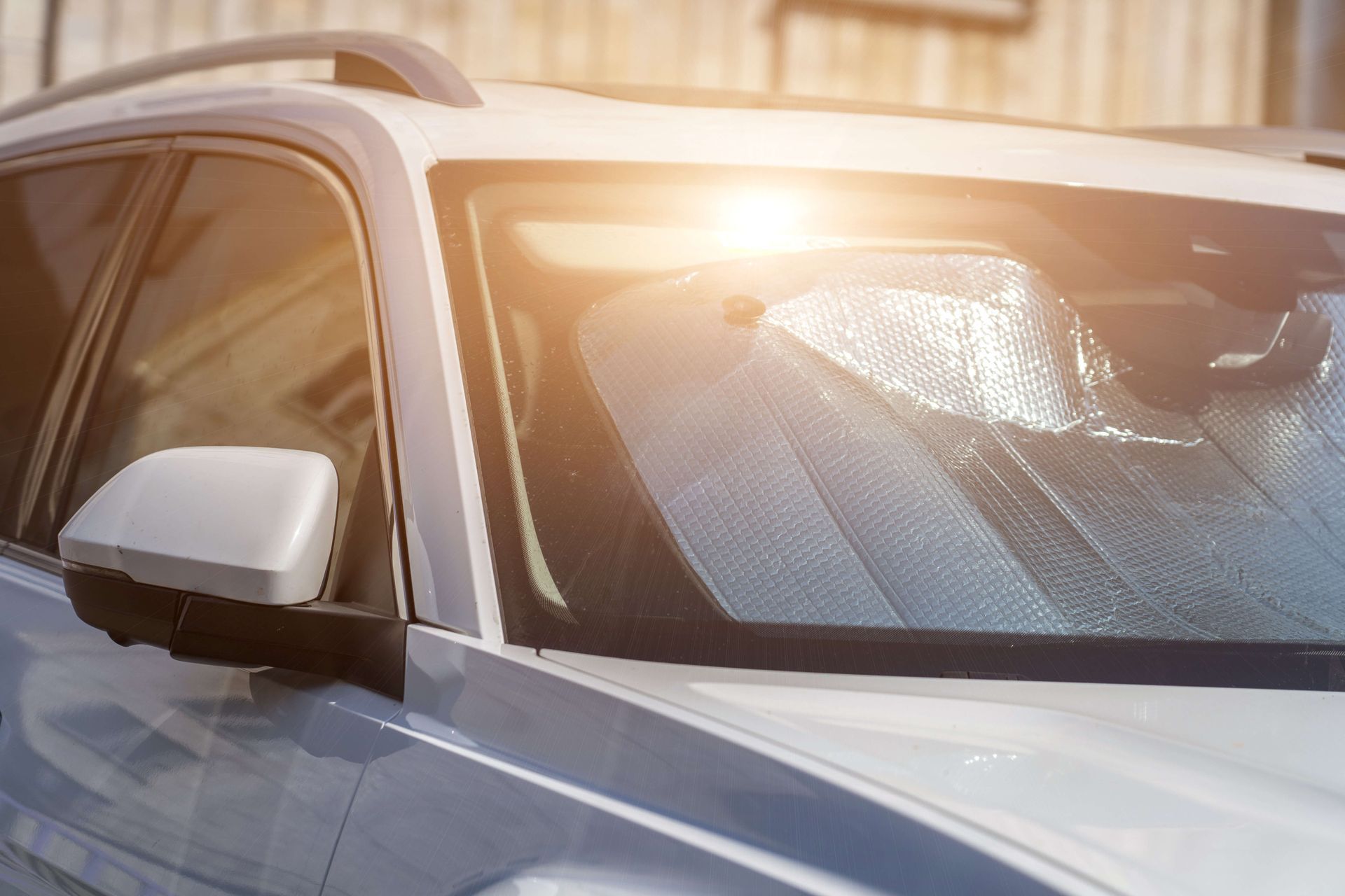 Car Windscreen Under Sunlight