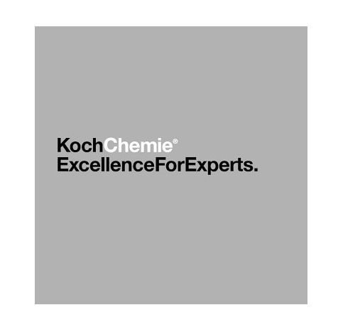 A koch chemie excellence for experts logo on a gray background.