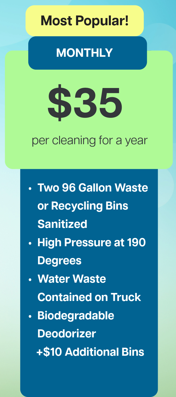 A monthly cleaning service costs $ 35 per cleaning for a year