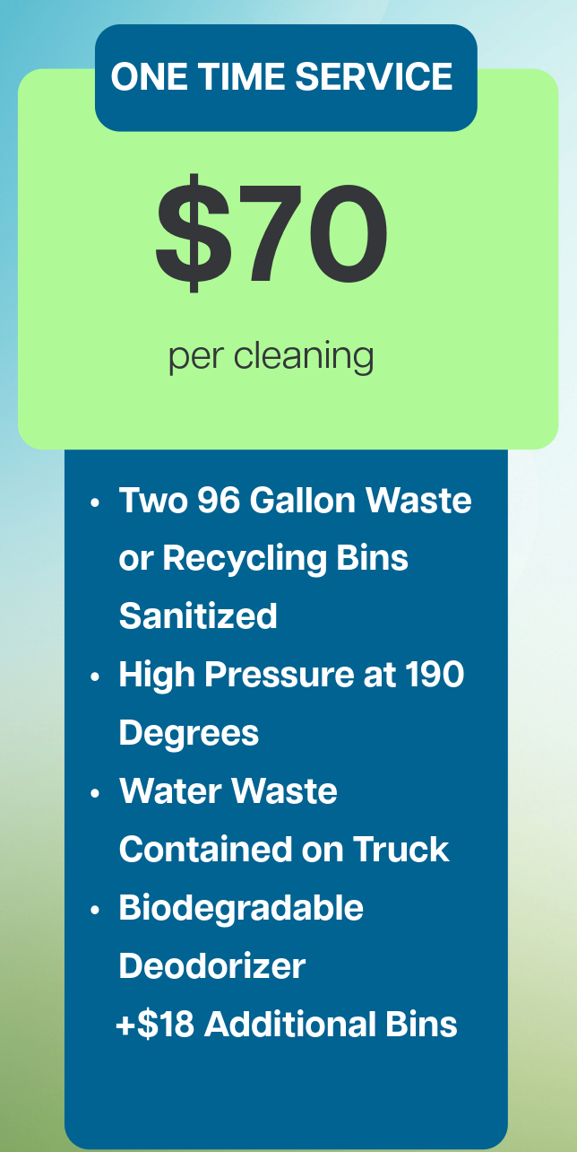 A one time service costs $ 70 per cleaning